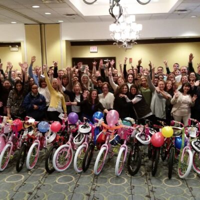 Charity Bike Build Bikes Lined Up