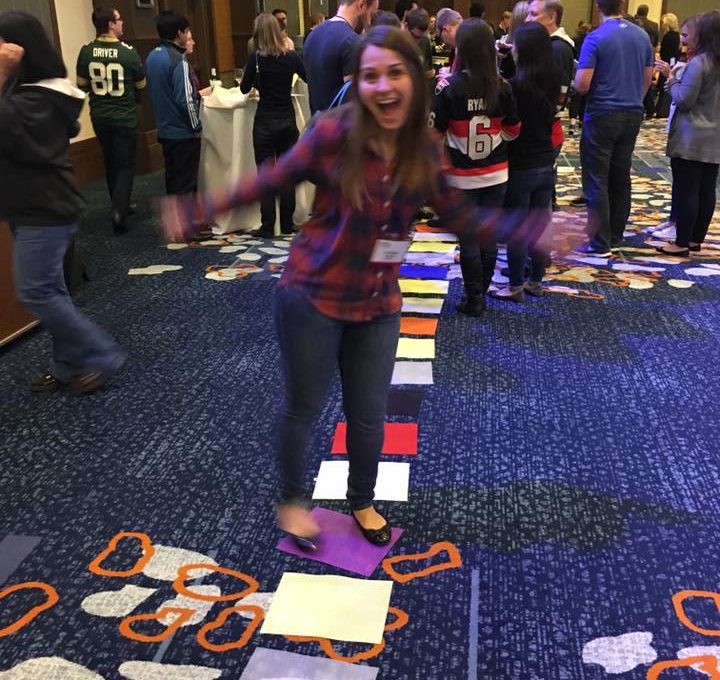 A group of employees enjoying their party activity