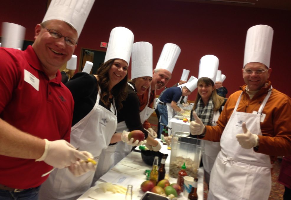 Culinary competition as a team building activity.