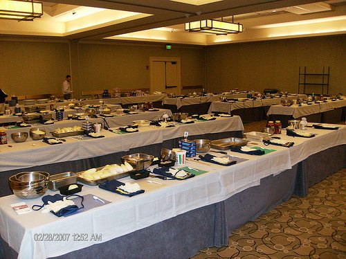 cooking for a cause event setup