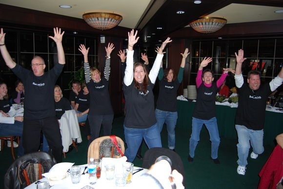 Employees Executing their dance special number