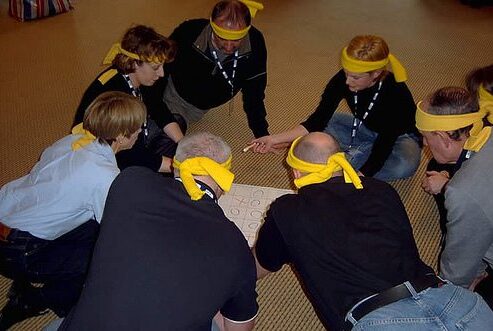 Employees Enjoying a Game activity