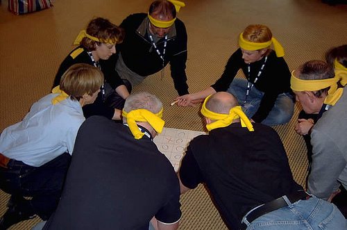 Employees Enjoying a Game activity