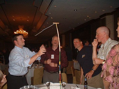 Employees executing a game activity