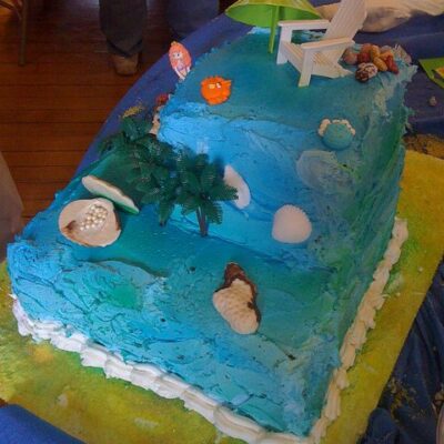 Beach designed cake