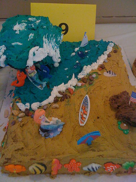 Beach designed cake