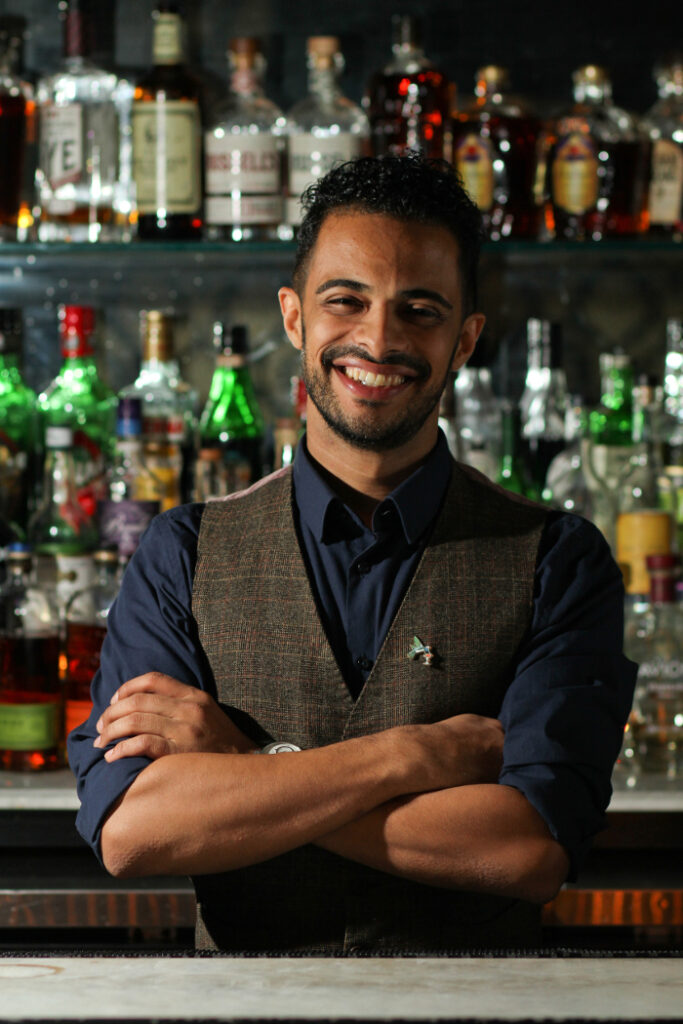 behind the bar