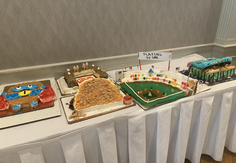 Baseball stadium cake