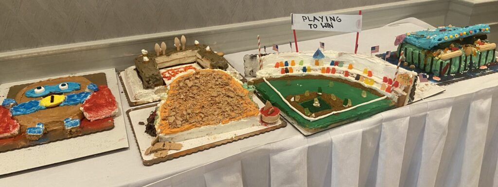 Baseball stadium cake