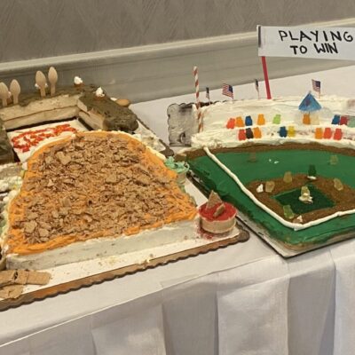 Baseball stadium cake