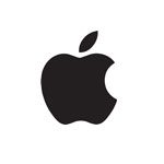 Apple logo, for a multinational technology company headquartered in Cupertino, California