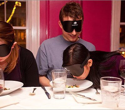 Featured Image For Dining in the Dark Team Building Post