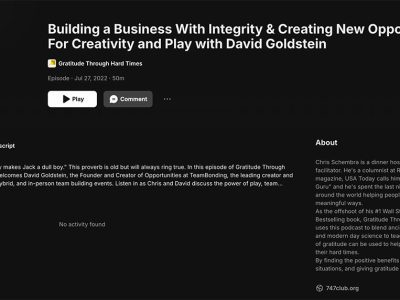 Building a Business With Integrity with David Goldstein thumb