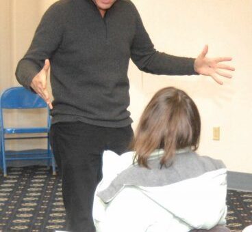 Man delivering speech