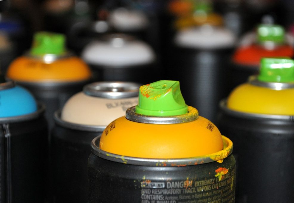 painting as a team - team graffiti