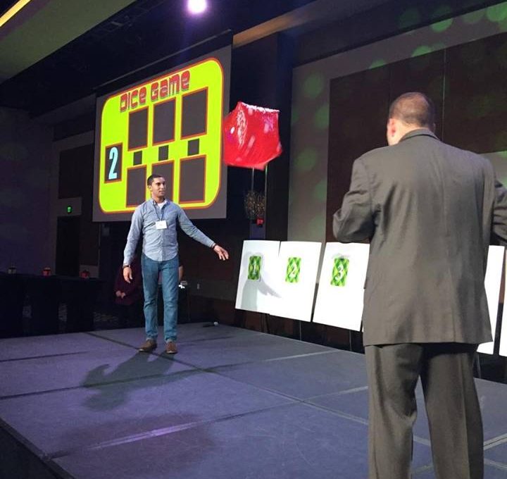 Employees Participating Game Show