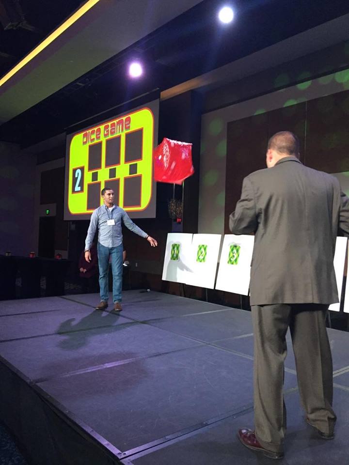 Employees Participating Game Show