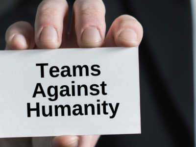 Featured Image For Teams Against Humanity Card Game Team Building Post