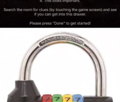 Colorful lock for team building escape room