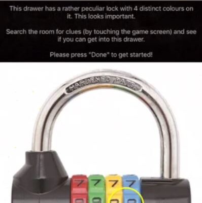 Colorful lock for team building escape room thumbnail