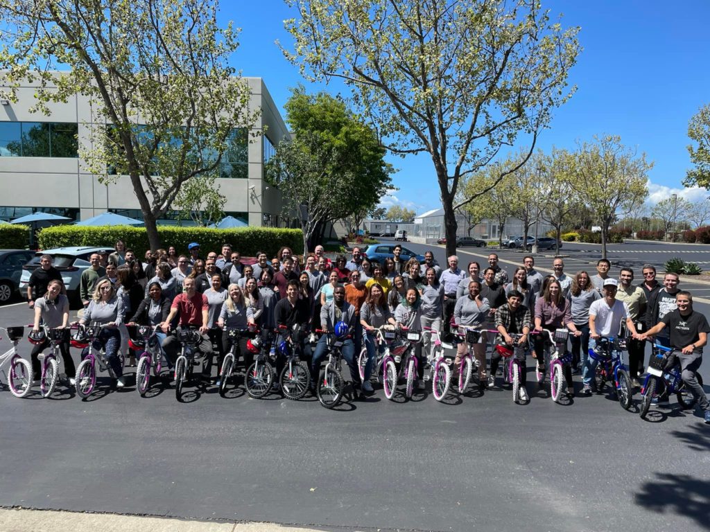 A team has taken part in the TeamBonding team building charity bike build.