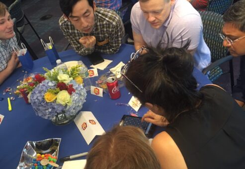 Speed Trivia game screen showing a question about the capital of Texas with four answer options: Chicago, Austin, Dallas, and Houston, alongside a high score leaderboard.