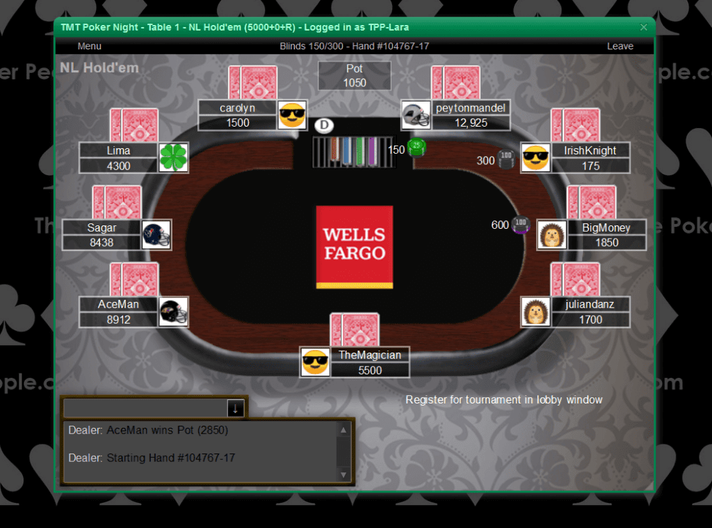 Virtual Poker Tournament