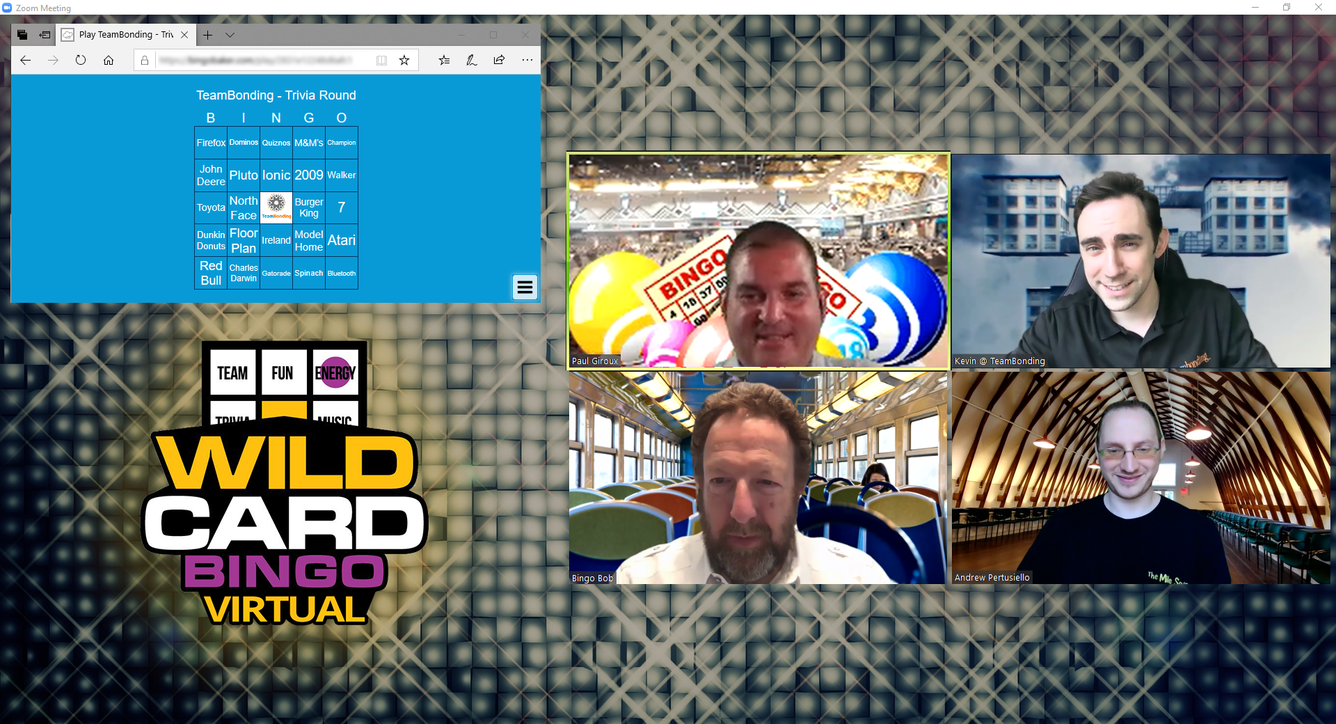 Virtual Events | Wild Card Bingo Online | TeamBonding