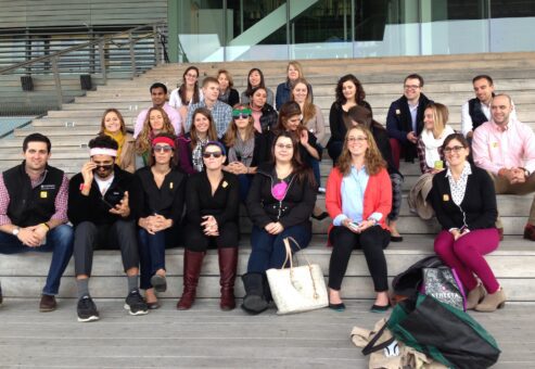 Group photo of participants after completing a museum scavenger hunt team building activity. The event fostered teamwork, problem-solving, and collaboration in a fun and engaging setting.